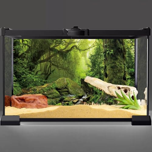 Forest Green Tree Terrarium Backdrop Reptile Habitat Background 60x24 in - size: 60 x 24 inches