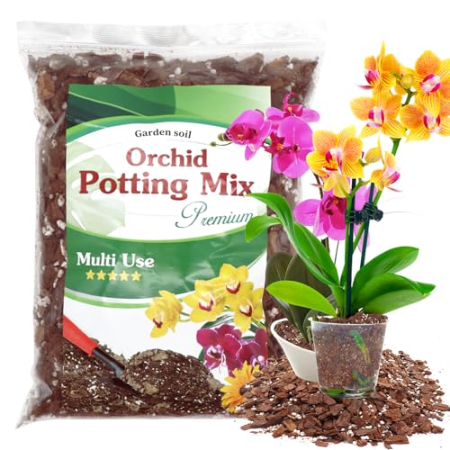 Orchid Potting Mix,Premium Orchid Bark Potting Mixture of Pine Bark,Perlite | & Coco Peat Enhanced Drainage and Ventilation,Ideal for Repotting and Growing Indoor Plants Dendrobiums,Phalaenopsis,1QT - size: 1 Quart