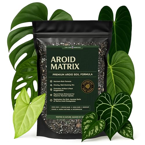 Premium AROID Soil Blend for Monstera, Philodendron, Alocasia, Anthurium – Chunky, Optimally Aerated Soil – Organic & Ready to Use – Supercharges Root and Foliage Growth - (2QTS) - size: 2 QTS