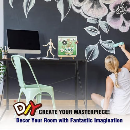 VTZH DIY Vase Mosaic Tiles for Crafts Painting Kits, DIY Arts and Craft Kits with Petal Glue Accessories Crafts for Adults, Mosaic Crafts Handmade Decorative Painting, Room Decoration, Gifts - style: Green -Beach Impressions