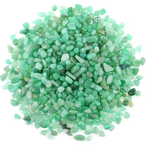 WAYBER Natural Crushed Green Aventurine Quartz Decorative Stones, 1 Pound - color: Green Aventurine, size: 1 Pound