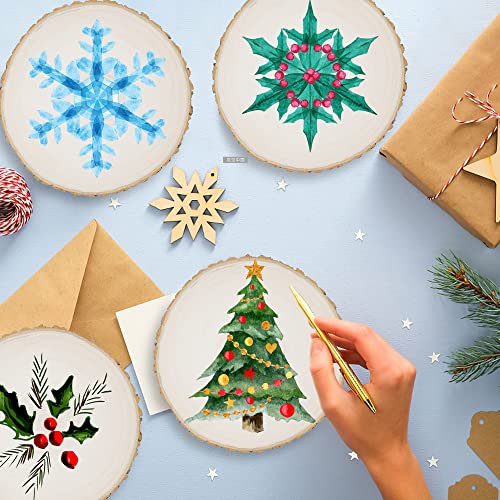 Sancodee 8 Pcs Large Unfinished Wood Slices, 7-8 Inches Wood Slabs for Centerpieces Natural Wooden Circle, DIY Wood Centerpieces for Tables Wedding Party Door Sign Decor - size: 7" - 8"