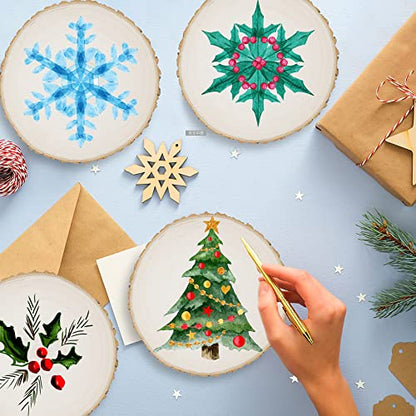 Sancodee 8 Pcs Large Unfinished Wood Slices, 7-8 Inches Wood Slabs for Centerpieces Natural Wooden Circle, DIY Wood Centerpieces for Tables Wedding Party Door Sign Decor - size: 7" - 8"