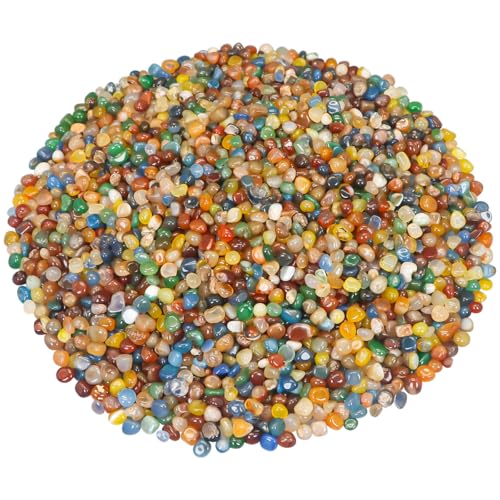 Decorative River Rocks & Pebbles for Fish Tank, Plant, & Landscaping - color: Colorful, size: 10 Pounds