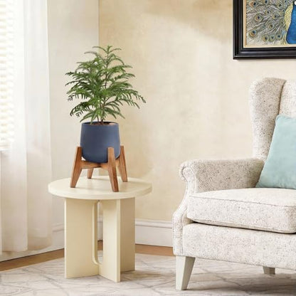 Wooden Plant Stand Indoor, Acacia Wood Mid Century Planter Stand, 2 Pack | 2 furniture-grade acacia wood plant stands fit 7" pots. Sturdy design. Pots not included - color: 7" acacia wood