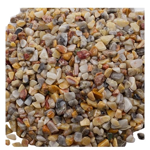 Cherry Tree Collection 1/2 lb Polished Crazy Lace Agate Gemstone Chips | Natural Stone Pieces for Jewelry Making, Resin Crafts, Plants, Succulents, Aquariums, Meditation, Chakra Décor and Displays. - color: Crazy Lace Agate