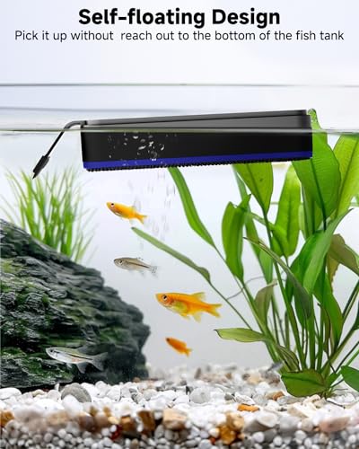 AQQA Aquarium Glass Cleaner, Double Side Algae Scraper with 2 Blades - size: XL