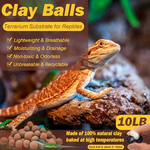 ZeeDix 10 LBS Leca Clay Balls for Reptile & Terrarium Substrate - color: 10LBS