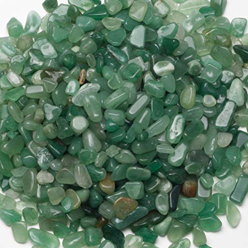 Cherry Tree Collection 1/2 lb Polished Green Aventurine Gemstone Chips | Natural Stone Pieces for Jewelry Making, Resin Crafts, Plants, Succulents, Aquariums, Meditation, Chakra Décor and Displays. - color: Green Aventurine