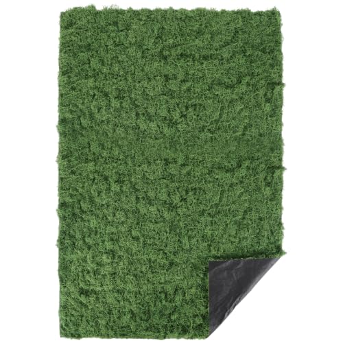 Dark Green Artificial Moss Mat 39.37 x 78.74 Inches | Fake Moss Sheets Decor Indoor and Outdoor Waterproof Decorative Grass Carpet Wall for Art Craftsmanship Project