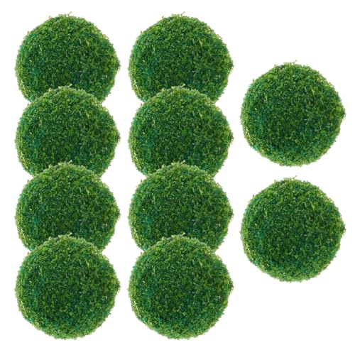 Sosoport 10 Pack Mini Shrub Balls Artificial Shrubs for Sand Table Decor Miniature Landscape Dollhouse Accessories Train Railway DIY Micro Scenery Tabletop Ornament
