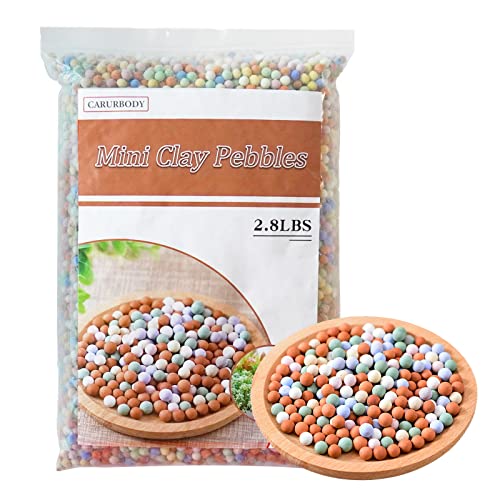 Ceramsite Clay Pebbles for Orchid - Mini Leca Clay Pebble for Plants Drainage - Perfect Ceramsite Balls as A Soil Topper for Indoor Plants, Cacti Succulents Bonsai. - color: mix pebbles, size: 2.8LBS