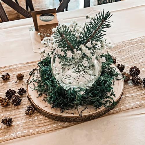 Sancodee 8 Pcs Large Unfinished Wood Slices, 12-13 Inches Wood Slabs for Centerpieces Natural Wooden Circle, DIY Wood Centerpieces for Tables Wedding Party Door Sign Decor - size: 12" - 13"