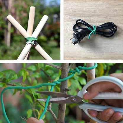 PGarden-EZ Heavy Duty Garden Plant Ties, 250 Feet Soft Twist Ties for Vines Tomatoes, Thick Green Zip Ties for Climbing Plants and Garden Twine - size: 250 feet/ 77 Meters