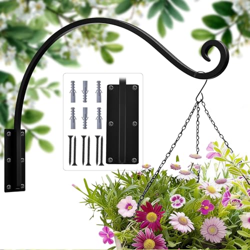 Heavy Duty 22 Inch Plant Hangers Bracket Outdoor Bird Feeder Hanger - size: 22in-1Pack