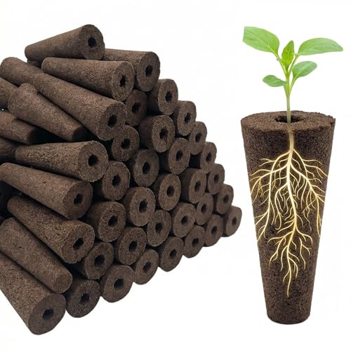 50-Pack Grow Sponges, Hydroponic Planting System Pods, Fast Germinating Seed Starting Sponges, Aerogarden Compatible