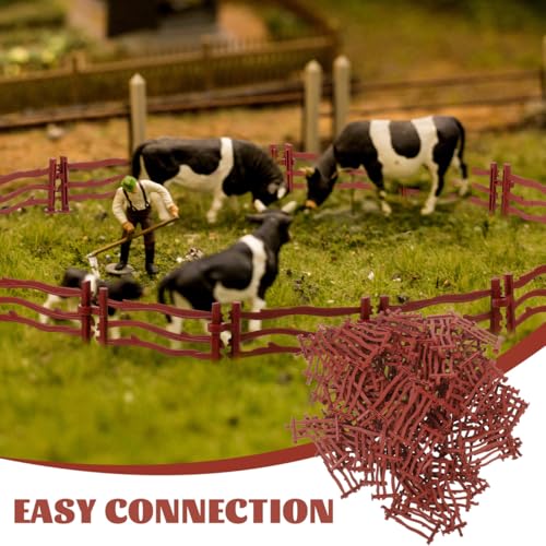Toyvian Fence Model Toy Mini Decorative Fence Ornament with Buckle Connection DIY Accessories for Garden Flowerbed Farm Patio Lawn Decor Kids Role Play and Tabletop Display