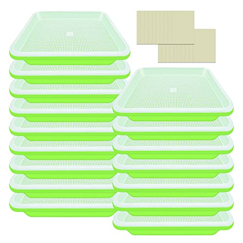 Legigo 16 Pack Seed Sprouter Trays, Microgreens Growing Trays Kit - size: 16 Packs Without Lids