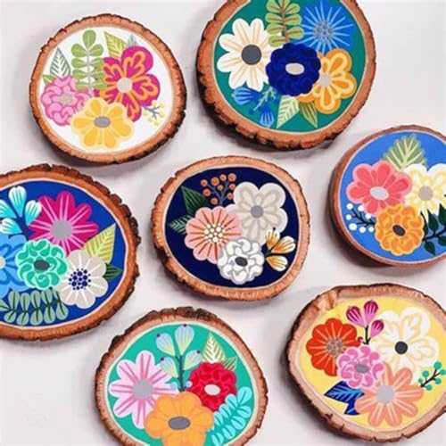 30pcs Wood Slices, BetterJonny 2.75-3.15 inch Undrilled Wooden Circles Predrilled with Hole Natural Wood Ornaments with 10 Meters Jute Rope for Arts DIY Craft - size: 30 Pcs (2.75-3.15 inch)