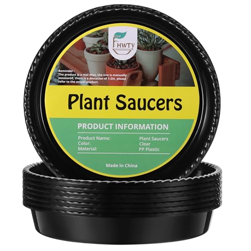 8 Pack of 9 Plant Saucer Drip Trays, Plant Tray for Indoor and Outdoor - color: Black, size: 9"