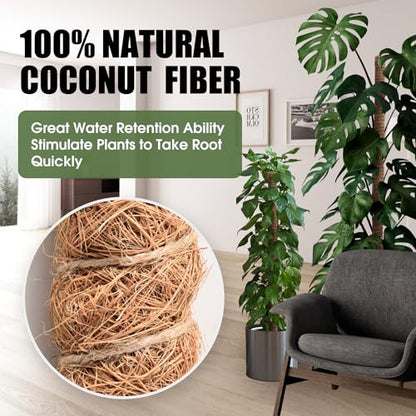 2 Pack Moss Pole 48 Inch Monstera Plant Sticks Support Tall Long Stakes | for Plants Climbing Indoor Large Trellis Bendable DIY Shape Grow Upwards - color: 48inch (2Pack)