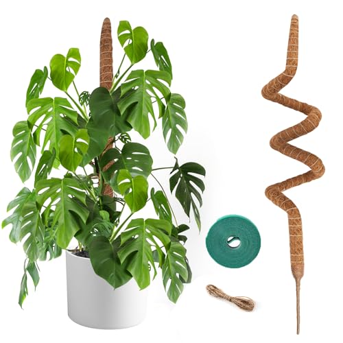 Moss Pole 48 Inch Monstera Plant Sticks Support Tall Long Stakes Climbing | for Plants Indoor Large Trellis Bendable DIY Shape Grow Upwards - color: 48inch (1Pack)