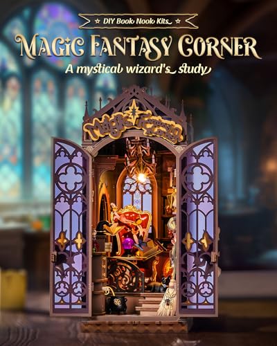 Rolife Book Nook Kit Wizard House Snap-Fit 3D Wooden Puzzles for Adults - color: Magic Wizard