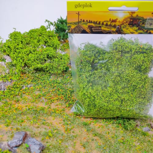 Miniature Shrubs & Bushes for Wargaming Terrain, 0.53 oz Realistic Foliage Model Kit for Railroad Scenery, Sand Table Dioramas & Battlefield Landscape Decor (Light Green) - color: Light Green