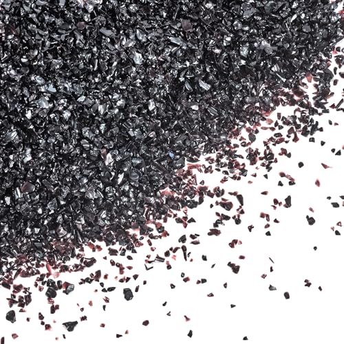 Black Fine Crushed Glass for Resin Art & Crafts - color: Black