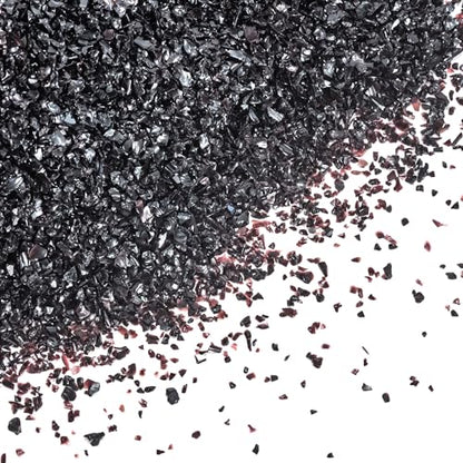 Black Fine Crushed Glass for Resin Art & Crafts - color: Black
