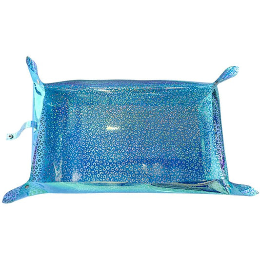 Kasepie Plant Repotting Mat, PVC, Foldable and Waterproof, Holographic Blue with Snowflake Design, 19 x 27 Inch (Blue+Leopard Print) - color: Blue+leopard Print