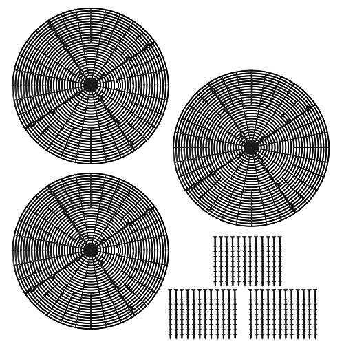 Z metnal Plant Pot Grid 20.8", 3 Pcs Cuttable Grid Flower Pot Cover, Plastic Grid Plant Pot Cover, Black, Flower Protector Cat Dog Digging Stopper Baby Kids Safety Plant Grid Pot Cover - color: Black, size: 20.8 inch - 3pcs