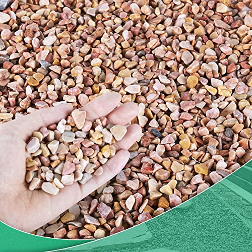 Succulent Rocks for Plants Tiny Pebbles for Planters 2.8LB Pea Gravel Bulk Course Sand Soil Small Decorative Stones for Indoor Bonsai Pots Cactus Top Dressing Aquarium Garden Landscape, Red - color: Red, size: 2.8LB