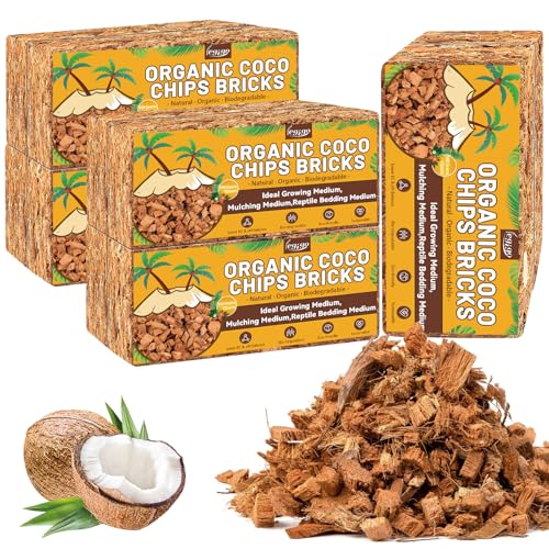 Legigo 10 Pack Coco Chips for Plants- 11lb Organic Coconut Husk Potting Mix - size: 10 Pack