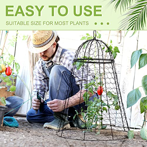 12 Pack Garden Chicken Wire Cloche, 12" W x 15.7" H Plant Protectors and Covers, Wire Garden Cloches from Animals, Metal Cage Plant Protection, Strong and Not Easy to Deform, No Assembly Required - size: 12" D x 15.7" H, style: Classic Style