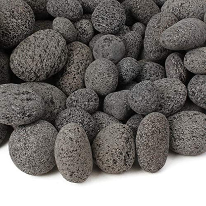 Lava Rock - 10-Pound Tumbled Lava Stones - 1" Black/Gray Lava Pebbles - Volcanic Rock - Landscaping Rocks - Small - color: Grey (SM) 1", size: 10 Pound