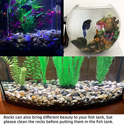 Pebbles for Plants 18 lb Natural River Rocks Garden Decorative Stones Outdoor Aquariums Gravel 1-1.5 Inches - size: 18LB, style: Colour