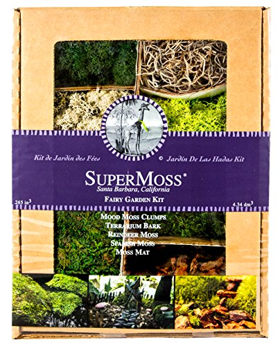 SuperMoss (50310) Fairy Garden Kit, Mixed Mosses, 4 oz., Multicolor - size: 120 cu in