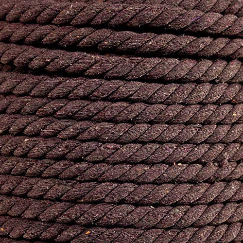 Natural Twisted Cotton Rope - Soft But Strong - Assorted Colors - 1/2 Inch Diameter (Brown, 10 Feet) - color: Brown, size: 10ft
