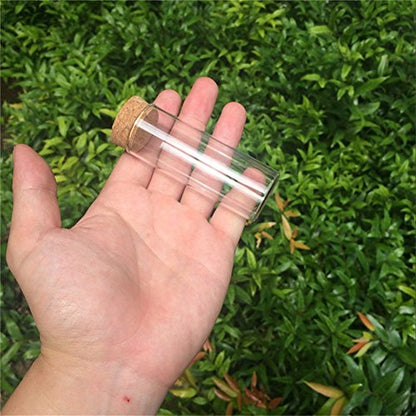 30x80mm 40ml Glass Vials Jars Test Tube With Cork Stopper Empty Glass Transparent Clear Bottles 12pcs (12, 40ml-30x80mm) - size: 40ml-30x80mm
