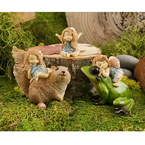 Top Collection Miniature Fairy Garden and Terrarium Statue, Little Fairy Yawning - color: Little Fairy Yawning