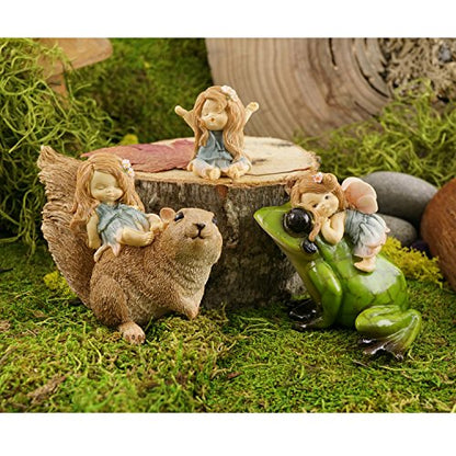 Top Collection Miniature Fairy Garden and Terrarium Statue, Little Fairy Yawning - color: Little Fairy Yawning
