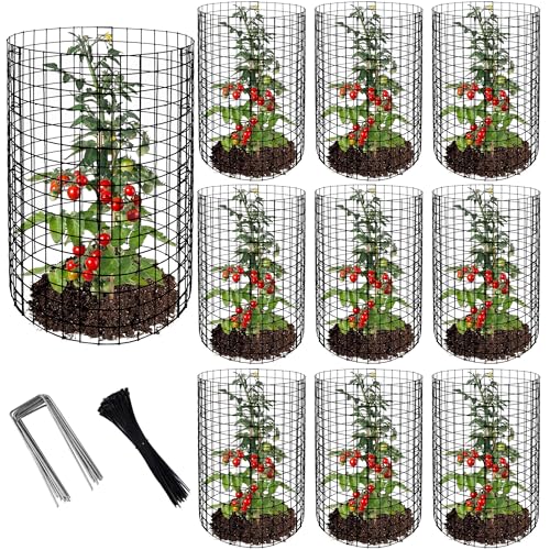 10 Packs Wire Plant Protector from Animals, Metal Mesh Plant Cage Covers - color: 10 Pack 20x12 Inch