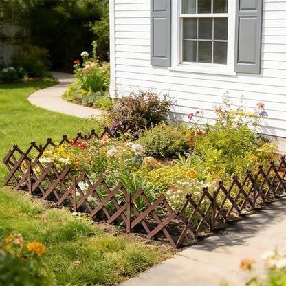 Expandable Garden Fence, Wood Lattice Panels for Outside, Trellis for Climbing Plants Outdoor for Climbing Plants Such as Ivy and Roses, As Well as Decorating Garden Terraces and Rooms (2)