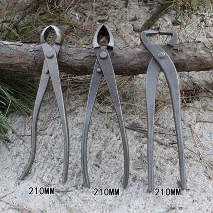 Bonsai Tool Set - 210mm Knob Cutter, Concave Cutter & Root Cutter Pliers, Heavy-Duty Garden Bonsai Modeling Tools (C)