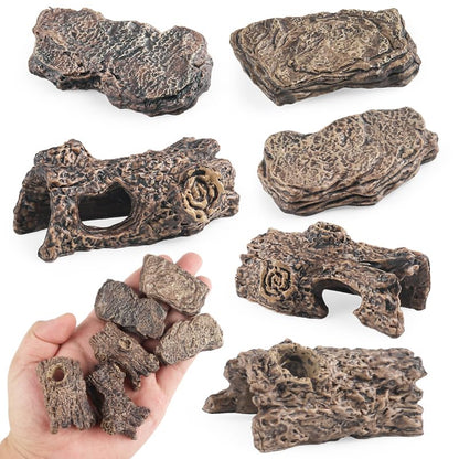 6pcs Diorama Supplies Fake Rocks, Artificial Miniature Decorative Stone for Finsh Tank, Fairy Gardens, Bonsai, DIY Crafts, Sand Table Landscape, Aquariums & Reptile Terrariums