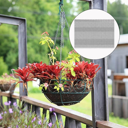 10 Pcs Flower Pot Hole Mesh Pad,11.89 x 7.91 Inch Plastic Mesh Sheet Drainage Netting for Plant Pots Bonsai DIY Potting Mat Eye Mesh Keep Soil from Flowing Away Bottom Grid Mat
