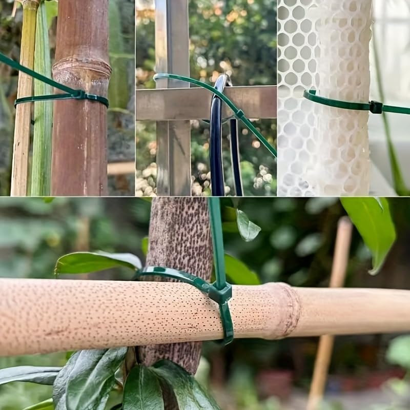 100PCS Reusable Plant Binding Twine Heavy-Duty Nylon Individually Wrapped Garden Straps for Indoor Support and Plant Training, 3x200mm - color: 3x200mm