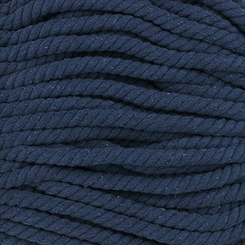 Natural Twisted Cotton Rope - Soft But Strong - Assorted Colors - 1/2 Inch Diameter (Navy, 10 Feet) - color: Navy, size: 10ft