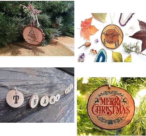 Unfinished Natural Wood Slices 32 Pcs 3.5-4 Inch Wood Coaster Sets Pieces Craft Wood kit Predrilled with Hole Wooden Circles Great for Arts and Crafts Christmas Ornaments DIY Crafts Rustic Wedding - size: 32 Pcs 3.5-4 inch